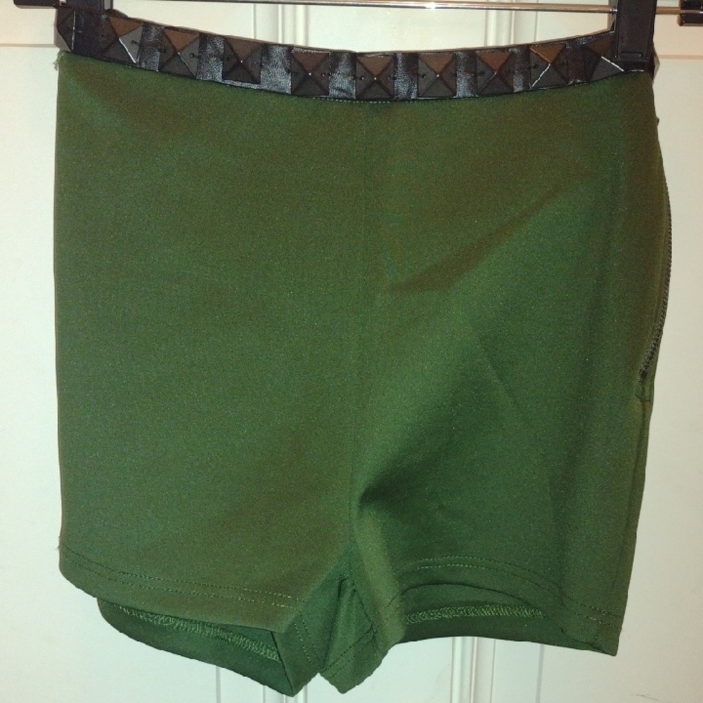 Forever 21 High Waist Green and Black Shorts